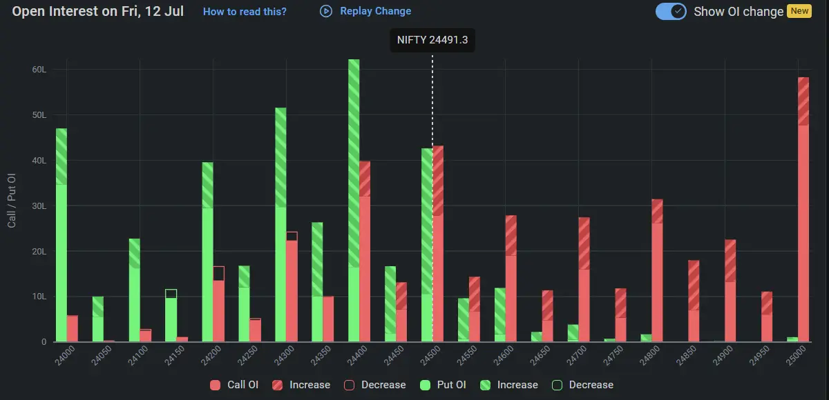 Nifty Open Interest on July 12, 2024